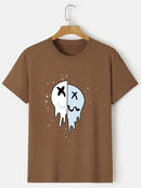 Camiseta Casual com gola redonda. Estampa gráfica.